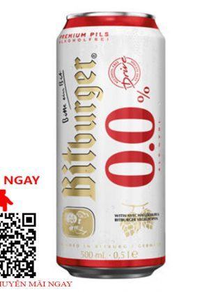 bia đức bitburger 0% - lon 500ml