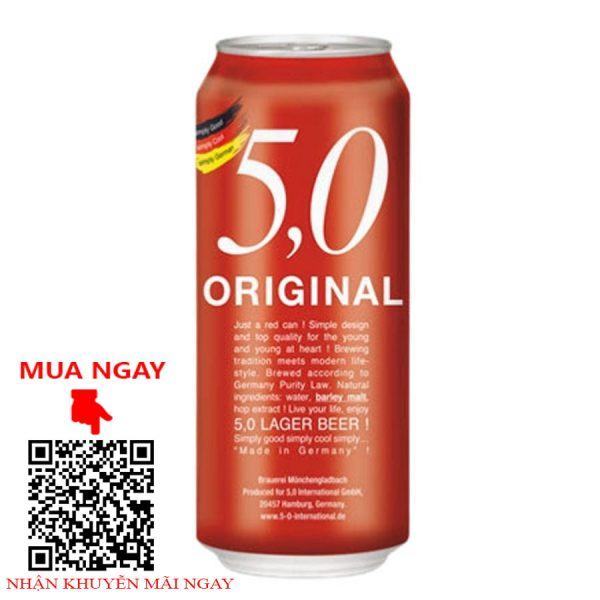 bia đức 5,0 original lager beer 5.4% - lon 500ml