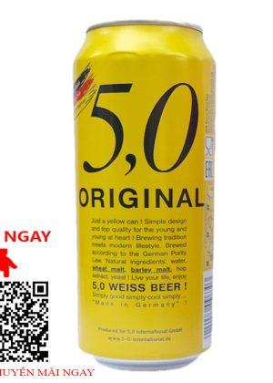 bia đức 5,0 original wheat beer 5% - lon 500ml