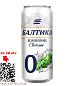 bia nga baltika 0% premium lager - lon 450ml