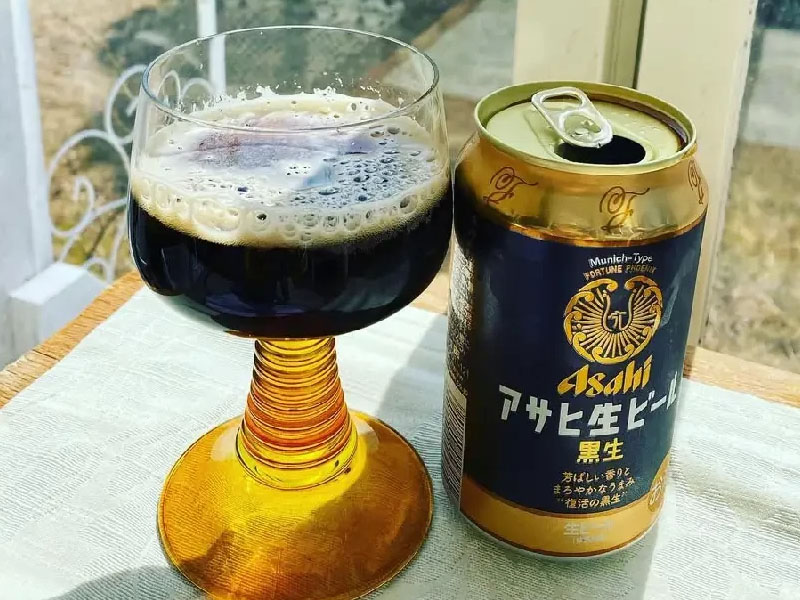 bia tươi asahi black 350ml