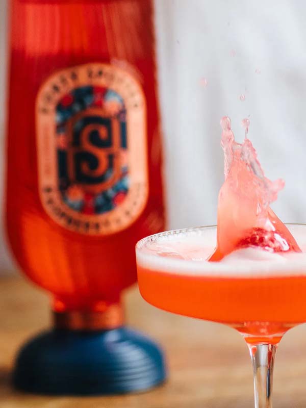 gin forty spotted raspberry & rose