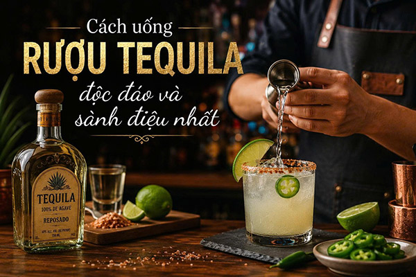 cách uống rượu tequila độc đáo và sành điệu nhất