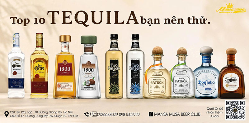 top 10 loại rượu tequila bạn nên uống 1 lần nhất định thử